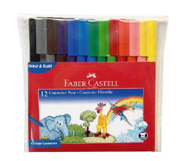 Feutres Connector - Boîte de 12 Couleurs Faber-Castell