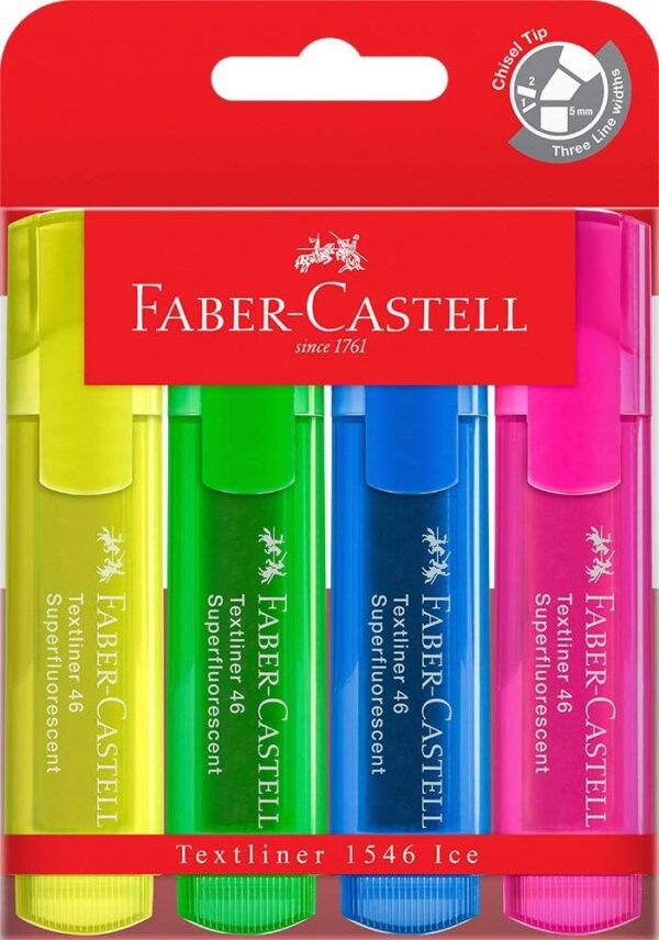 Fluo Faber Castell - 4 Couleurs Vibrantes